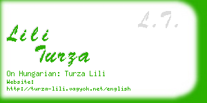 lili turza business card